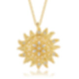 Gold/Zircon Plated Sun Necklace Main image