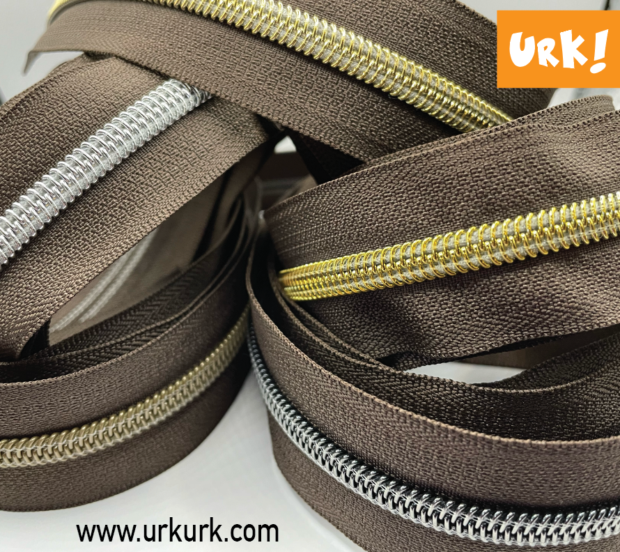 metervare glidelås, nylonglidelås #5, brun glidelås metervare, nylon glidelås meter, glidelås veske, glidelås toalettmappe