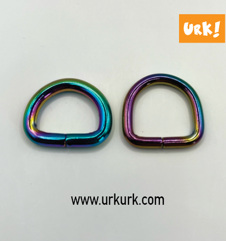 Miniatyrbilde: d-ring, liten ring, d-ring til veske, veskemetall, vesketilbehør, sytilbehør, syutstyr veske, hvordan sy veske, metall sy