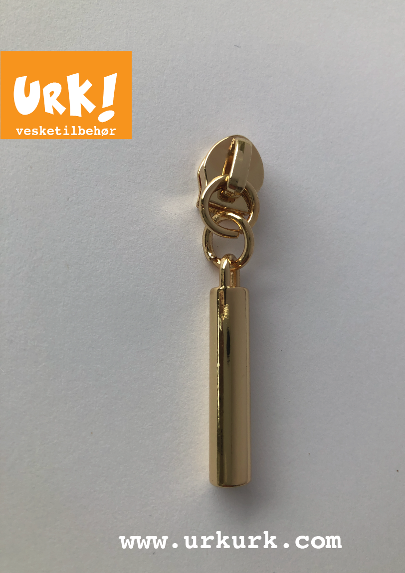 gull glidelås drager, glider til metervare glidelås gull, veskemetall, veskeutstyr, vesketilbehør, sytilbehør, sy veske, urk