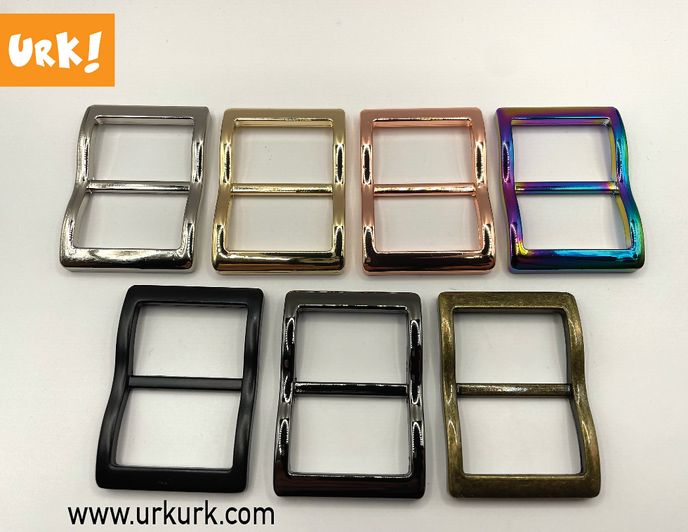 veskesøm, veskesying, utstyr til veskelaging, reimstrammer, reimregulator, reimregulering, spenne til veskereim, skulderreim