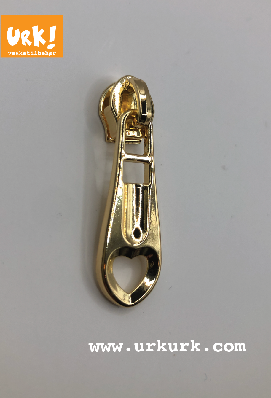 glider med hjerte, glidelås meter drager, vesketilbehør, sytilbehør, utstyr til veske, glidelås glider nylon #5, gulltilbehør