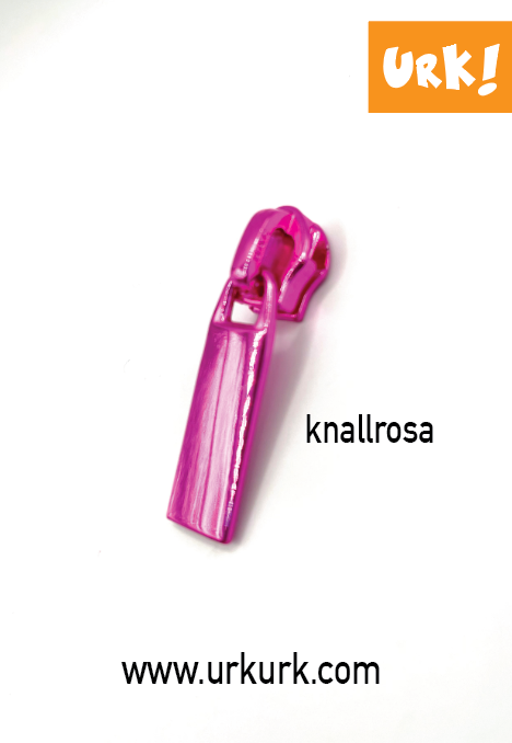 Miniatyrbilde: rosa glider til glidelås, metervare glidelås knallrosa, glidelås på rull rosa, rosa vesketilbehør, rosa drager trekker