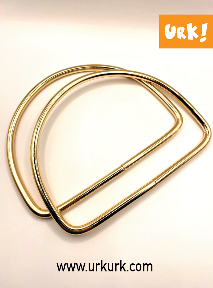 veskehåndtak, gull håndtak veske, sy veske med håndtak, stor d håndtak til veske, vesketilbehør, veskeutstyr, sy vesksøm