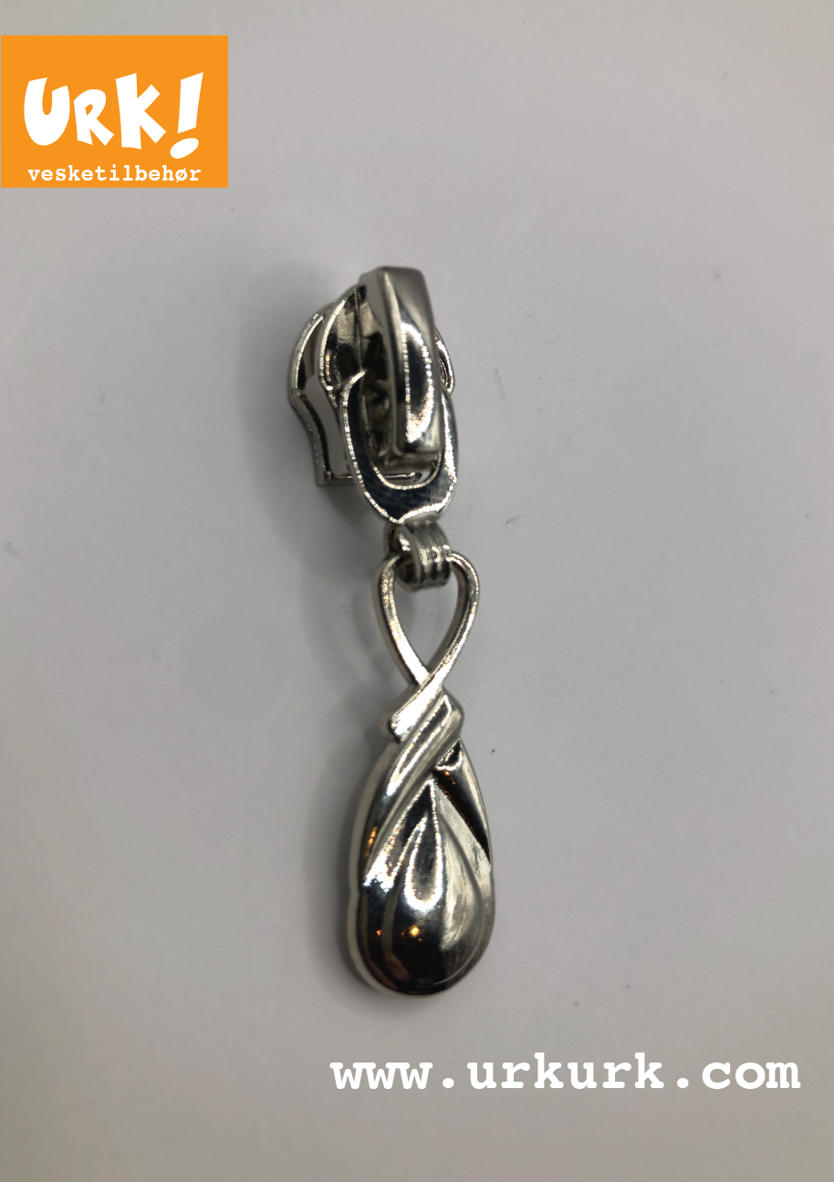 glider til glidelås metervare, drager nylon #5, vesketilbehør, sytilbehør, glider sølv meter, sy veske utstyr, glidelås veske