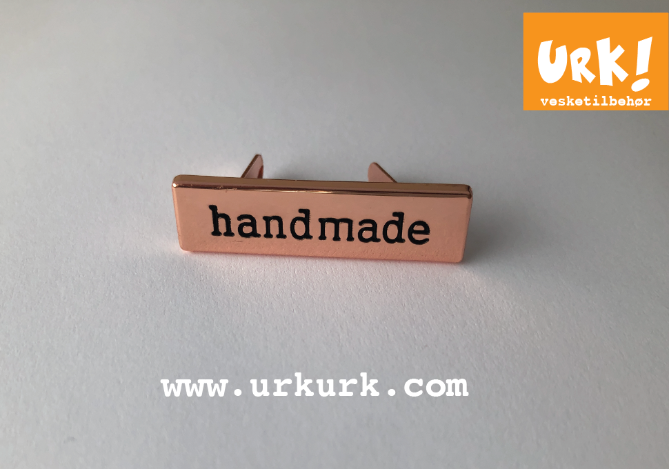 Miniatyrbilde: rosegull handmade, rosegold metall veske, rosegold vesketilbehør, veskemetall rosegold, handmade metallskilt, veske sy deler