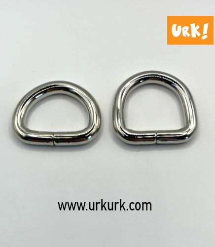 Miniatyrbilde: d-ring, liten ring, d-ring til veske, veskemetall, vesketilbehør, sytilbehør, syutstyr veske, hvordan sy veske, metall sy