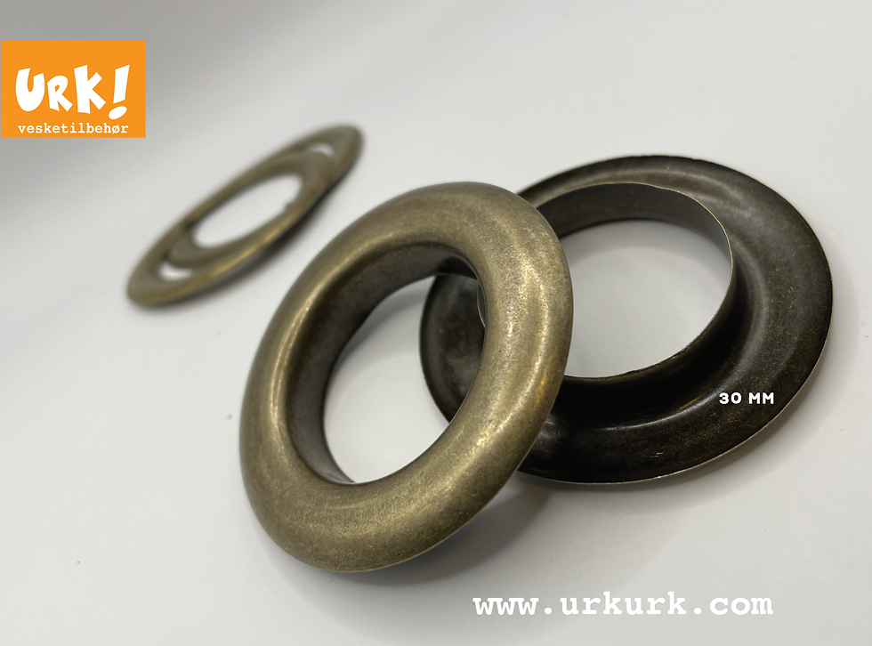maljer bronse, maljer antikk bronse, store maljer, maljer 30 mm, maljer diameter 3 cm, utstyr til maljer, hvordan feste malje