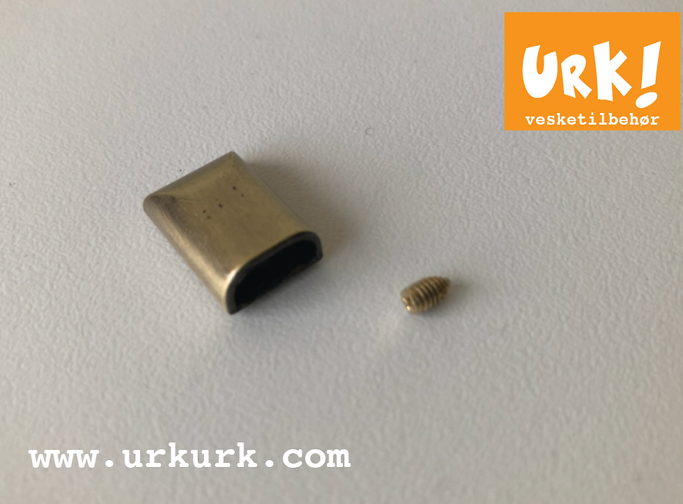 Miniatyrbilde: Bronse vesketilbehør utstyr til veske, bronsefarget endestykke til glidelås, glidelåsstopper bronse, utstyr til å sy veske