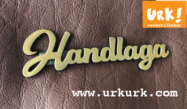 Miniatyrbilde: handlaga håndlaget handlagd merking, metall logo for hjemmesydd, urk vaskeutstyr vesketilbehør, bronse bronsefarget tilbehør