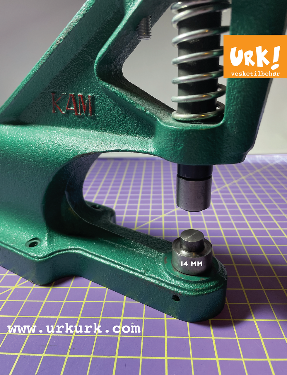 fest maljer med knappepresse, maljer kam dk-93, innsatser til kam dk 93, pressesett til kam dk-93, hvordan feste maljer