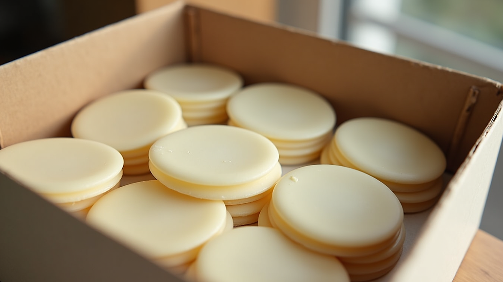 Close-up view of cream chargers stacked neatly in a delivery box
