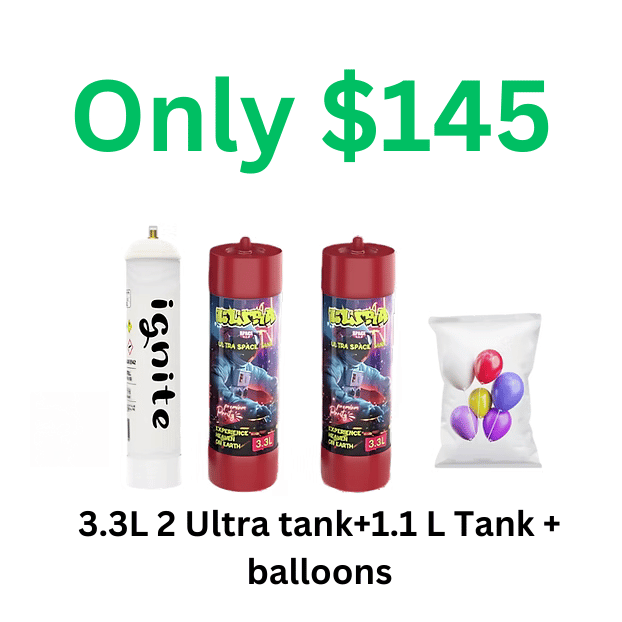 3.3L two tank + 1L one tank + balloons