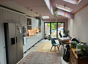 Fable Construction transforms home for expectant mother Roxy - extension, kitchen, and bathroom renovation completed just in time for baby's arrival. Cat Ralf supervises the magical home makeover.