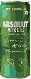 Can of Absolut Mixers Lime & Mint Flavoured