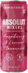 Can of Absolut Mixers Raspberry & Lemon Flavoured
