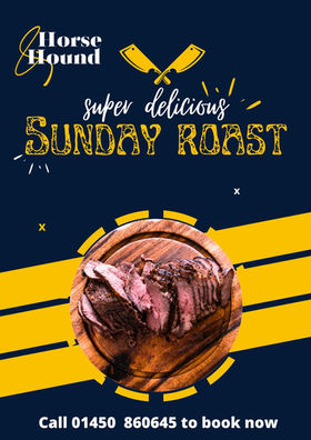 Join us in the restaurant every Sunday for a traditional roast. Call now to book your table.