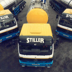 Three Stiller tanker trucks parked