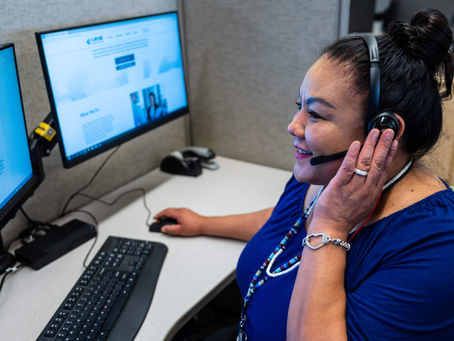 female working at a desk