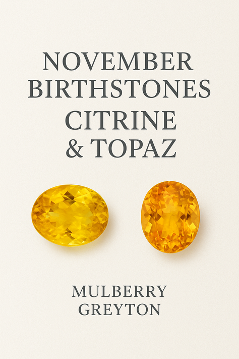 November Birthstones at Mulberry Greyton – Citrine and Topaz for Everyday Elegance