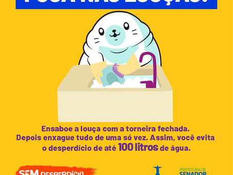 Senador Canedo: Economize água, é para o seu próprio bem.