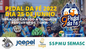 Vem aí o 9° Pedal da Fé - ciclistas fiéis pedalando de Senador Canedo até Trindade por 110 km
