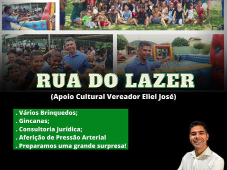 Vereador Eliel José promove Rua do Lazer no Residencial Ravena amanhã, com serviços sociais também