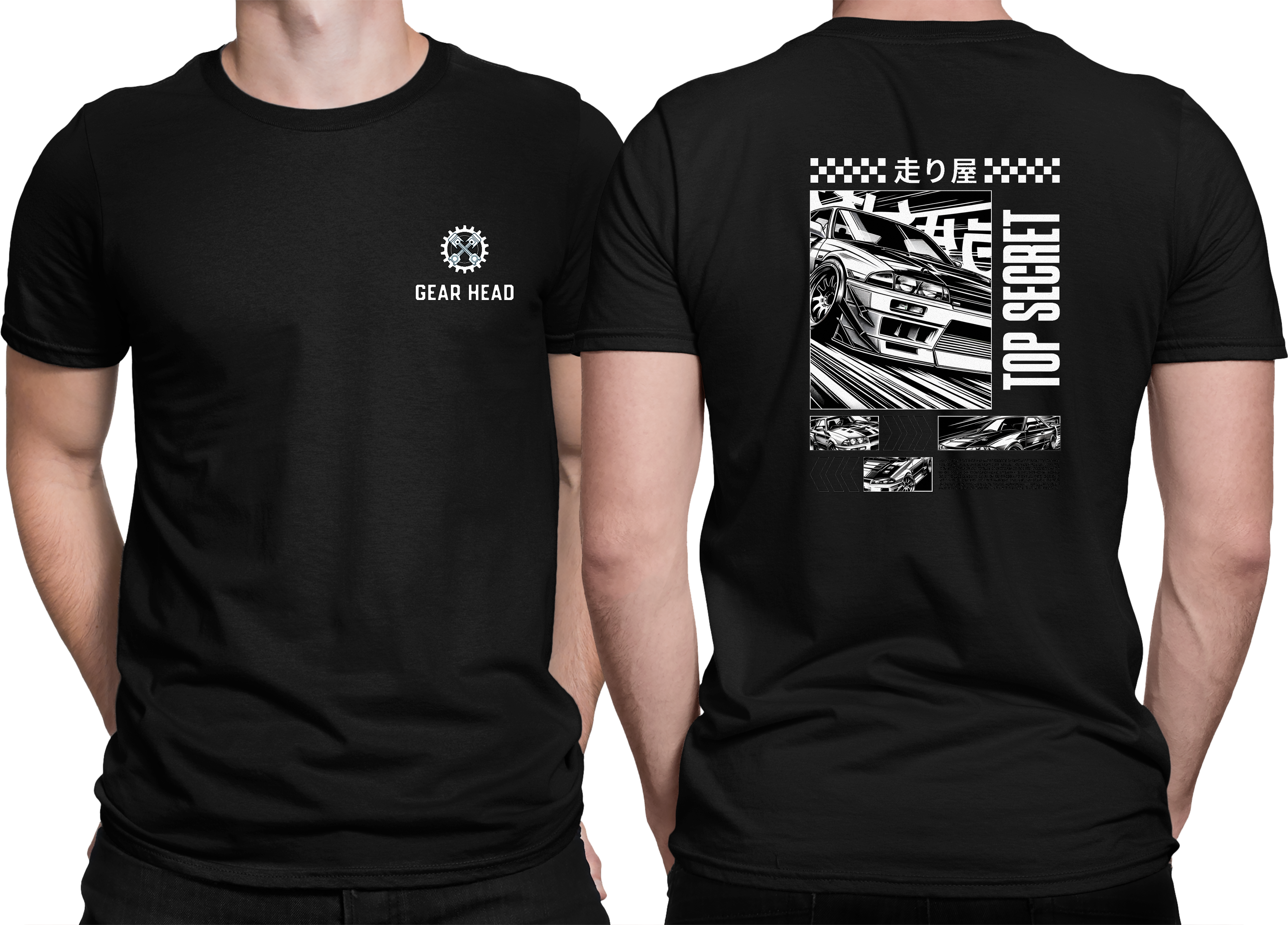 Camiseta Masculina Gear Head TOP SECRET 100% Algodão