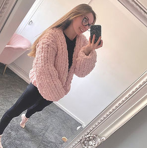 Super chunky hand knit cardigan