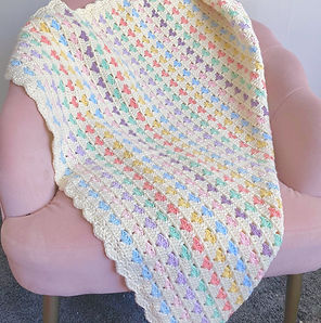 Heart crochet baby blanket