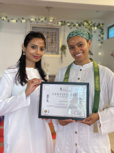 Students completing Reiki Mastership training at AARAK in Rishikesh – September 2026