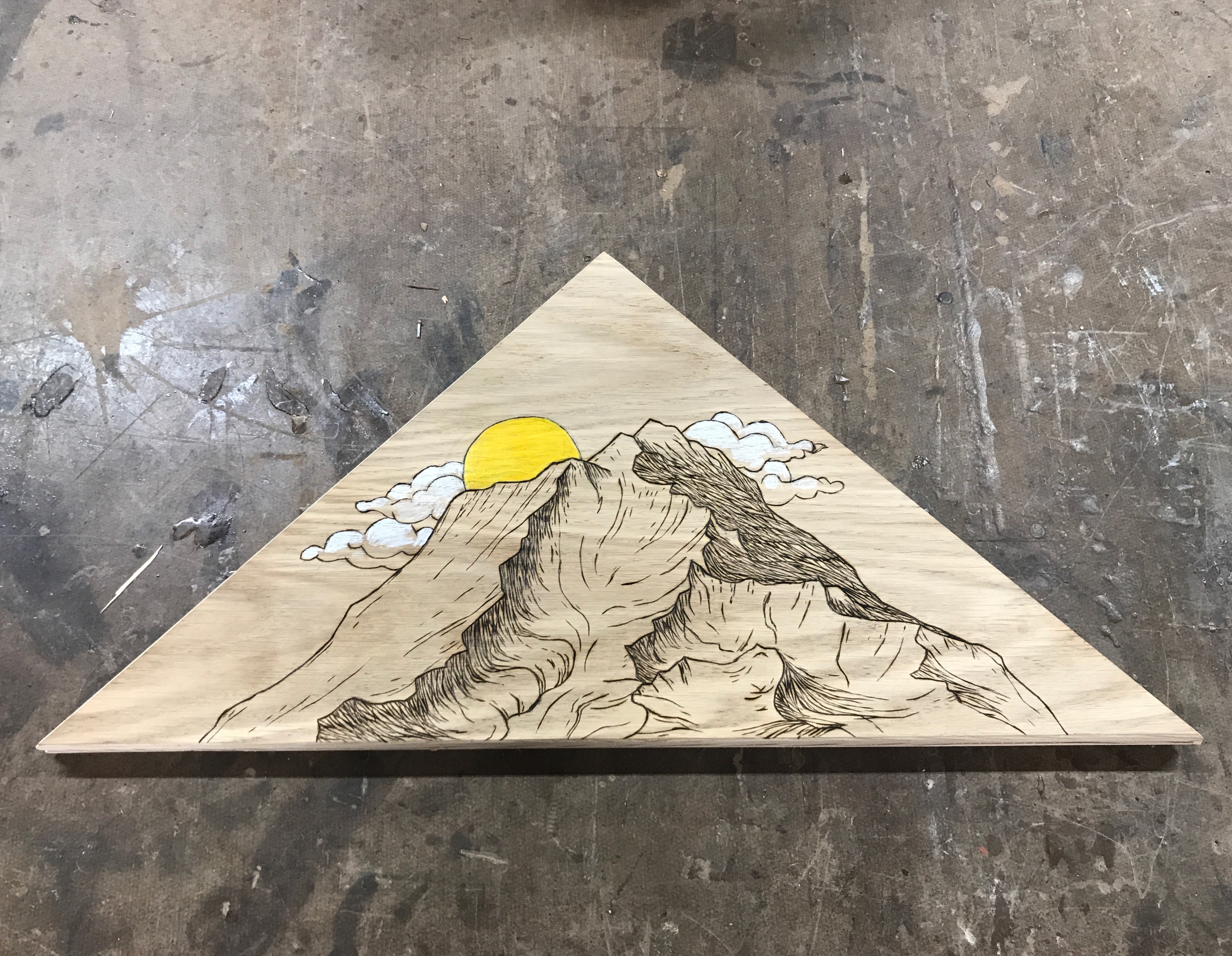 Mt. Shasta - Woodburning