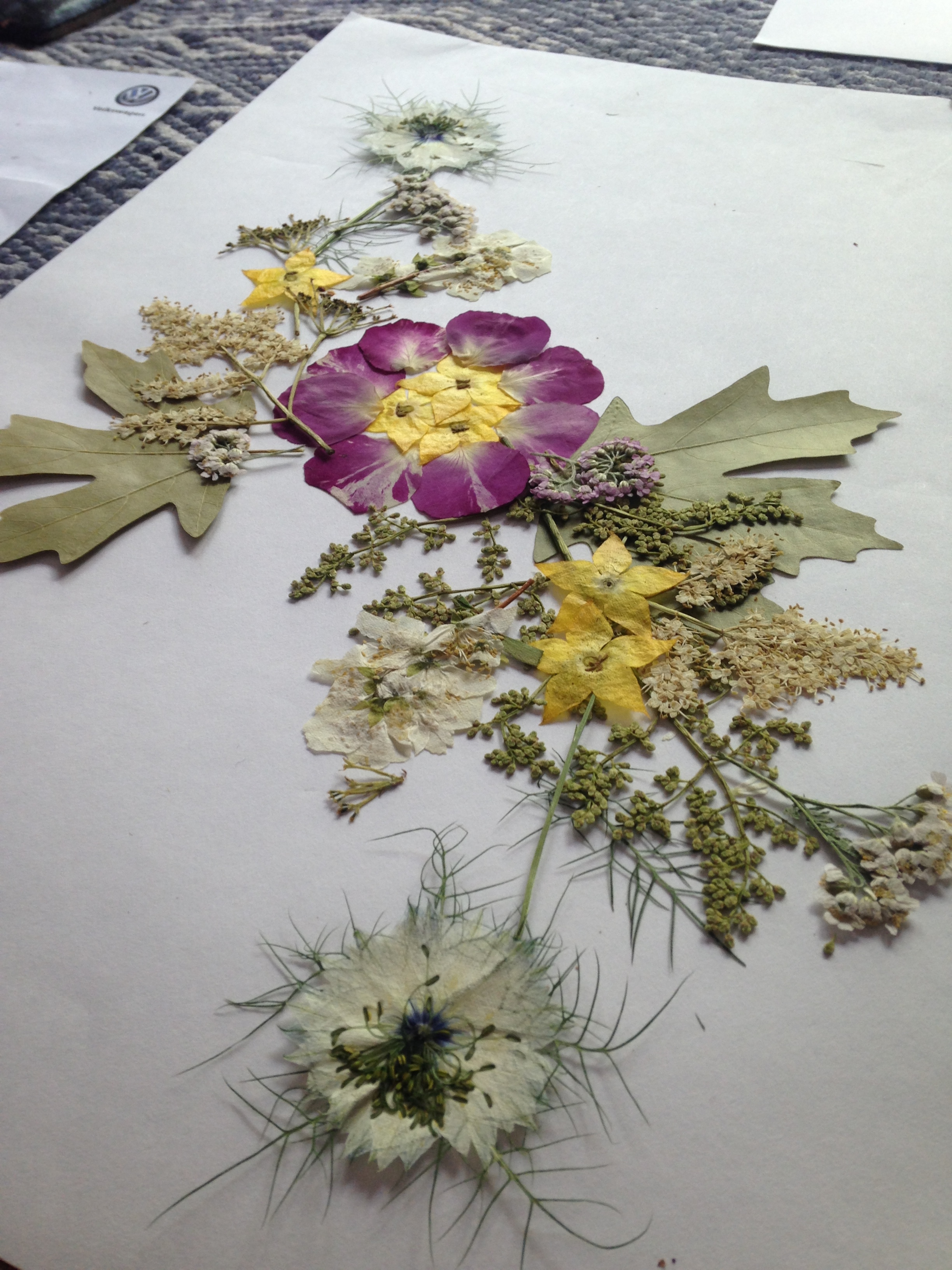"Marley" - pressed flower art