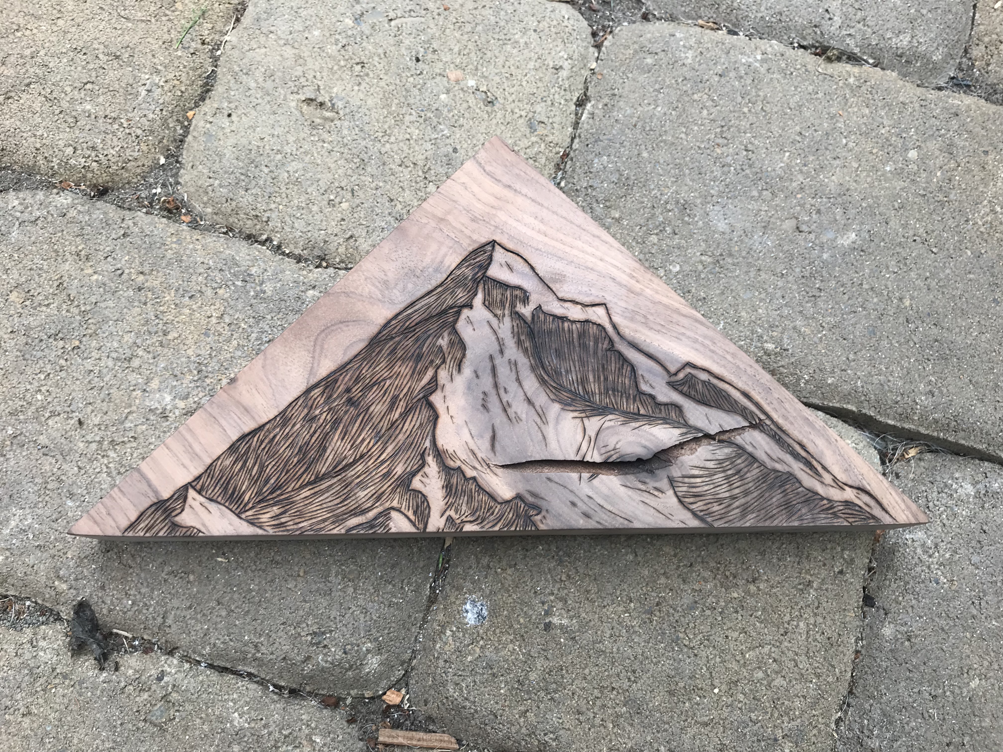 Mt. Hood woodburning on Walnut