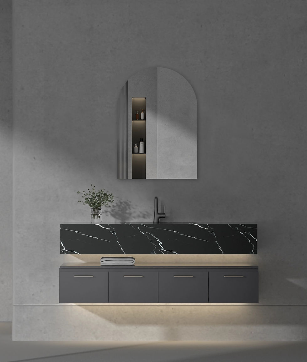 Miniatura: Non-Lighted Arch-Top Mirror
