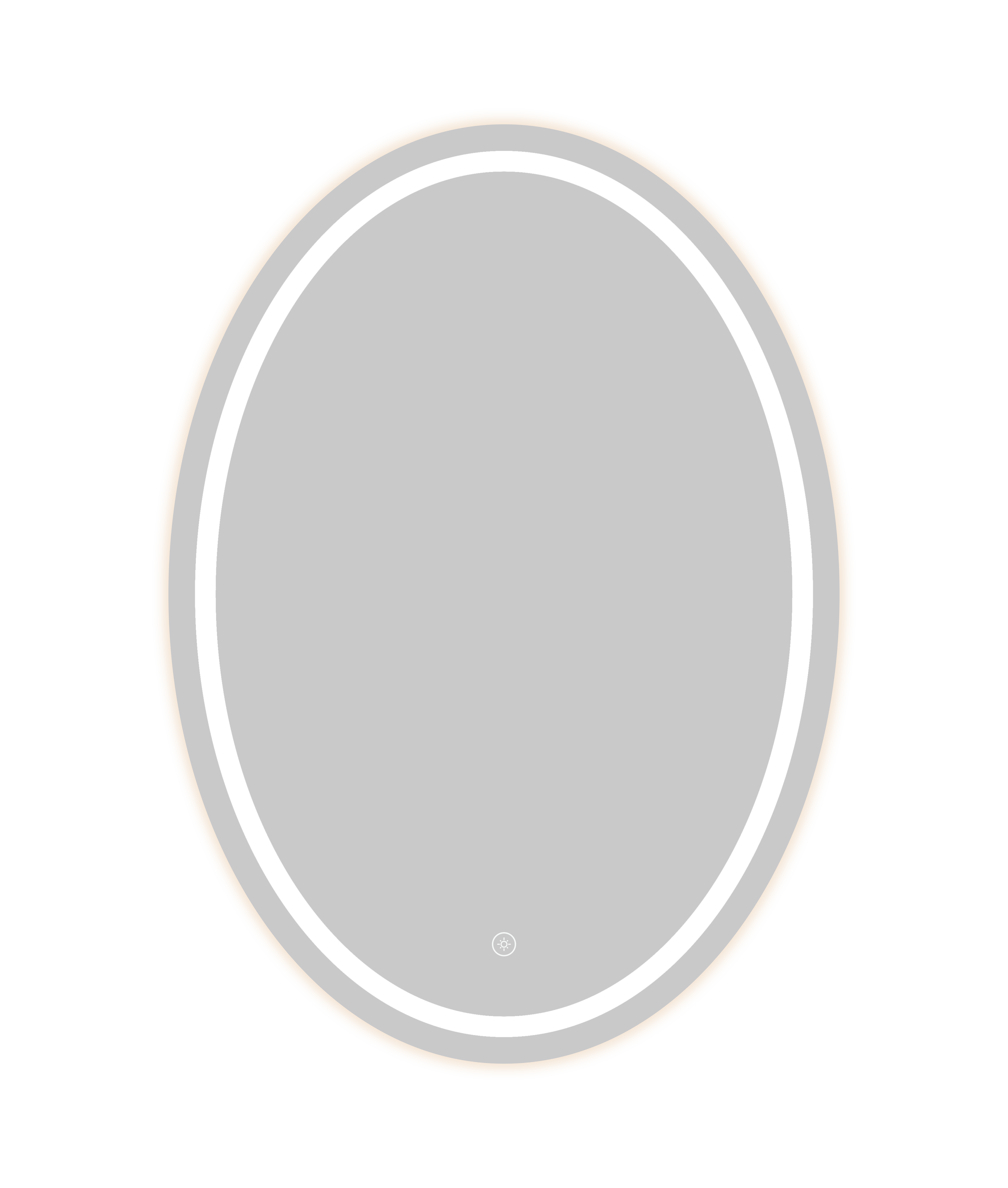 Oval LED Mirror - Full Edge Light