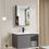Thumbnail: Hardboard Mirror Cabinet - Double Mirror, Vertical LED