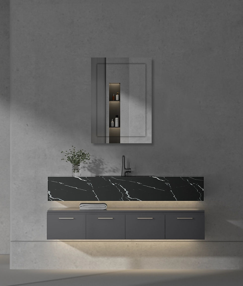 Miniatura: Plain Double Rectangular Mirror