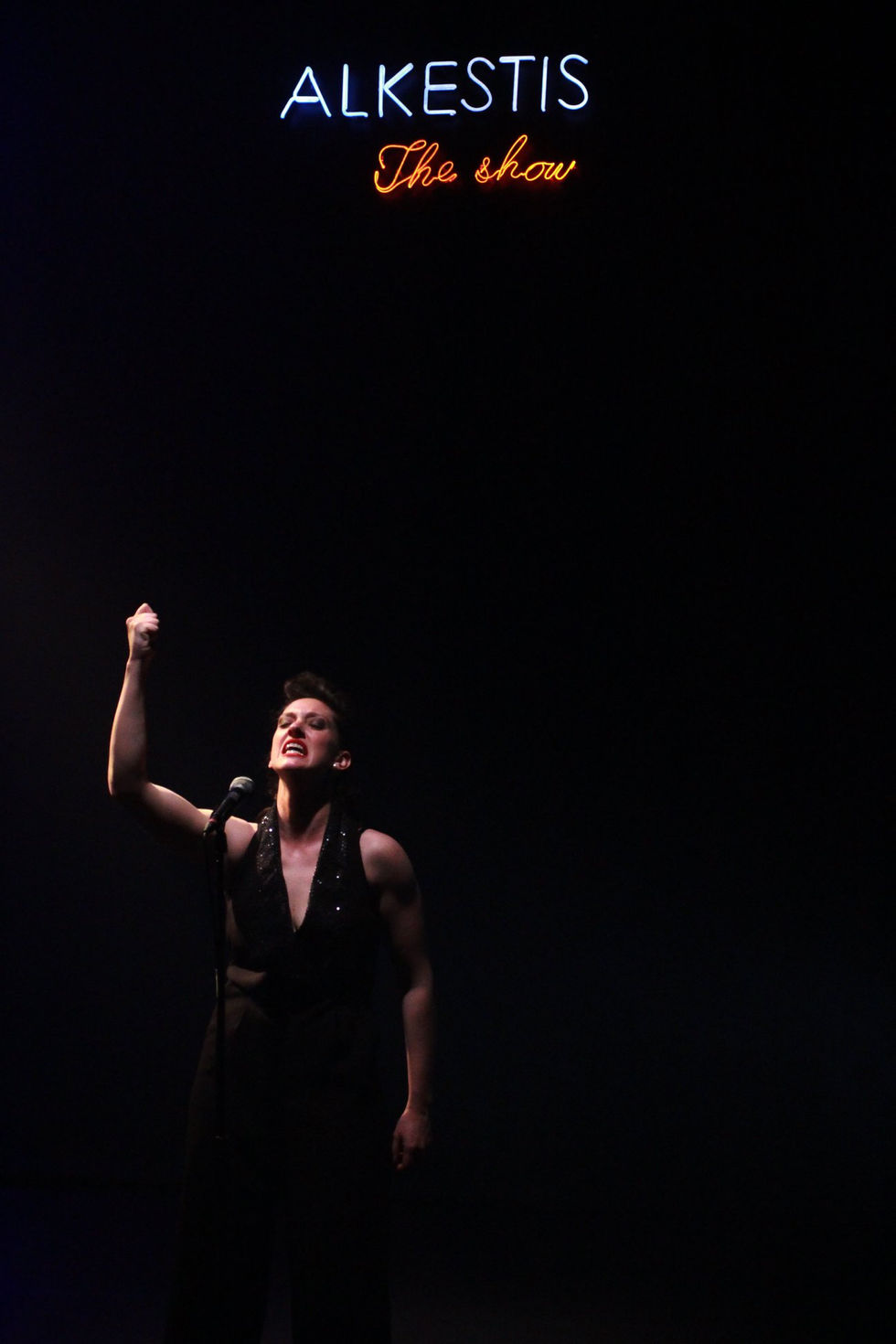 " Alcestis: The dead or alive show" 
Σε ένα show, διαφορετικό, εμπνευσμένο απ'το Rocky Horror Picture Show, τρεις ηθοποιοί παρουσιάζουν την ιστορία της Άλκηστις του Ευριπίδη απ’το πρίσμα του Θανάτου και αναζητούν την κάθαρση στο σήμερα.
Με αφορμή το έργο του Ευριπίδη διαμορφώνεται ένα πρωτότυπο, ανατρεπτικό μουσικό-θεατρικό μανιφέστο με Rock, Jazz και Gospel επιρροές που διεισδύει στην τραγωδία αποκομίζοντας την ουσία και την απλότητας της.
‘’Εγώ και των μουσών την χάρη γεύθηκα και υψώθηκα μετέωρος με τη σκέψη , μα τίποτε πιο δυνατό δεν βρήκα απ’την ανάγκη‘’ - Άλκηστις του Ευριπίδη.
Μετάφραση: Νίκος Χουρμουζιάδης
Διασκευή - Σκηνοθεσία: Φιορέλα Μαστρόκαλου, Τάσος Θεοφιλάτος
Βοηθός σκηνοθέτη: Νίκη Παύλου
Πρωτότυπη μουσική: Τάσος Θεοφιλάτος
Ενορχήστρωση –μουσική επεξεργασία: Χάρης Πεγιάζης
Σχεδιασμός φωτισμών: Αλέξανδρος Πολιτάκης
Ενδυματολόγος: Μαρία Βασιλάκη
Κατασκευή σκηνικού: Κώστας Δρίβας
Φωτογραφίες: Βαγγέλης Τσινιάς
Επιμέλεια εντύπων:  Φίλιππος Μποτώνης  
Οργάνωση παραγωγής:  Ίλια Ράγκου
Παραγωγή: Επίκεντρο+ 2019
Παίζουν:
 Έφη Κιτσαντά, Φιορέλα Μαστρόκαλου, Τάσος Θεοφιλάτος
Χορηγοί παράστασης: Ρούπας Hair Shop, ΙΕΚ ΔΕΛΤΑ 360ο
Η παράσταση στηρίζεται στο βιβλίο του Ευριπίδη «Άλκηστις» που κυκλοφορεί από τις εκδόσεις «ΣΤΙΓΜΗ». Το Επίκεντρο+ ευχαριστεί τις εκδόσεις «ΣΤΙΓΜΗ» για την παραχώρηση της μετάφρασης.