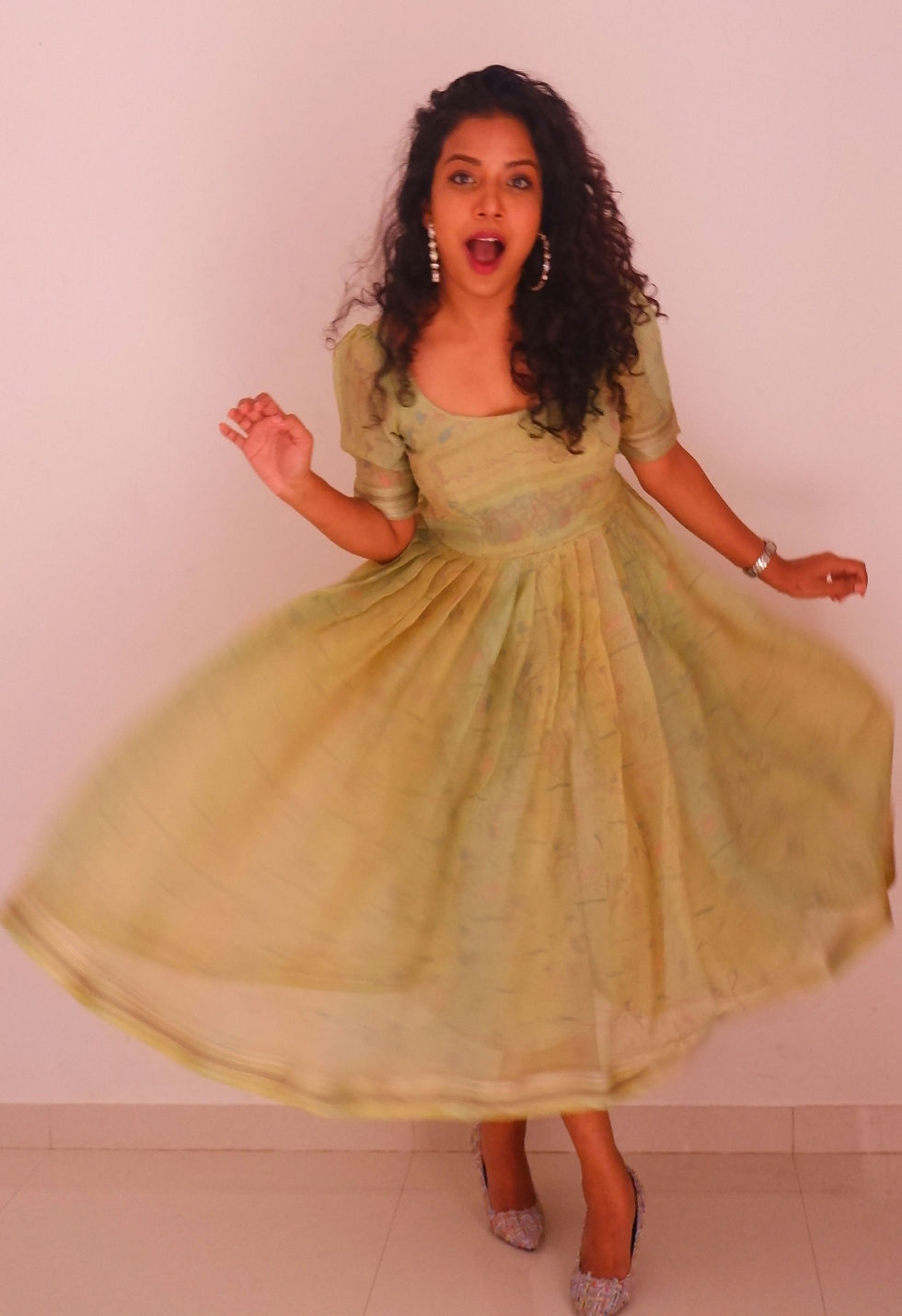 Thumbnail: Pista Organza- Dress cum Anarkali with Dupatta