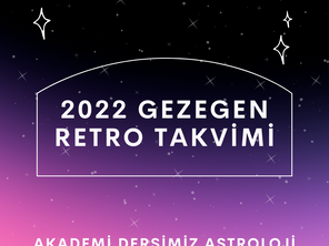 2022 Retro Gezegen Tarihleri
