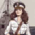 Curvy female naval captain with brunette hair, adventure.jpg