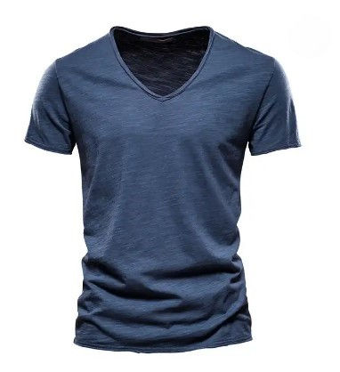 Thumbnail: Lightweight Cotton V-Neck T-Shirt