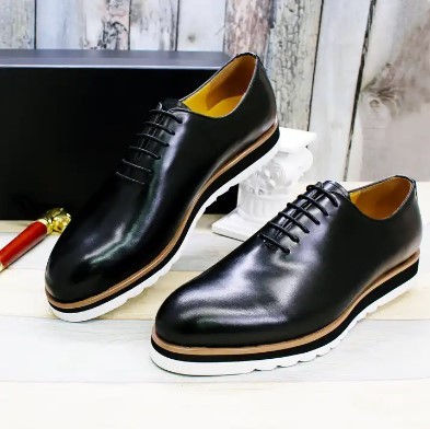 Thumbnail: Handmade Cow Leather Lace Up Sneaker
