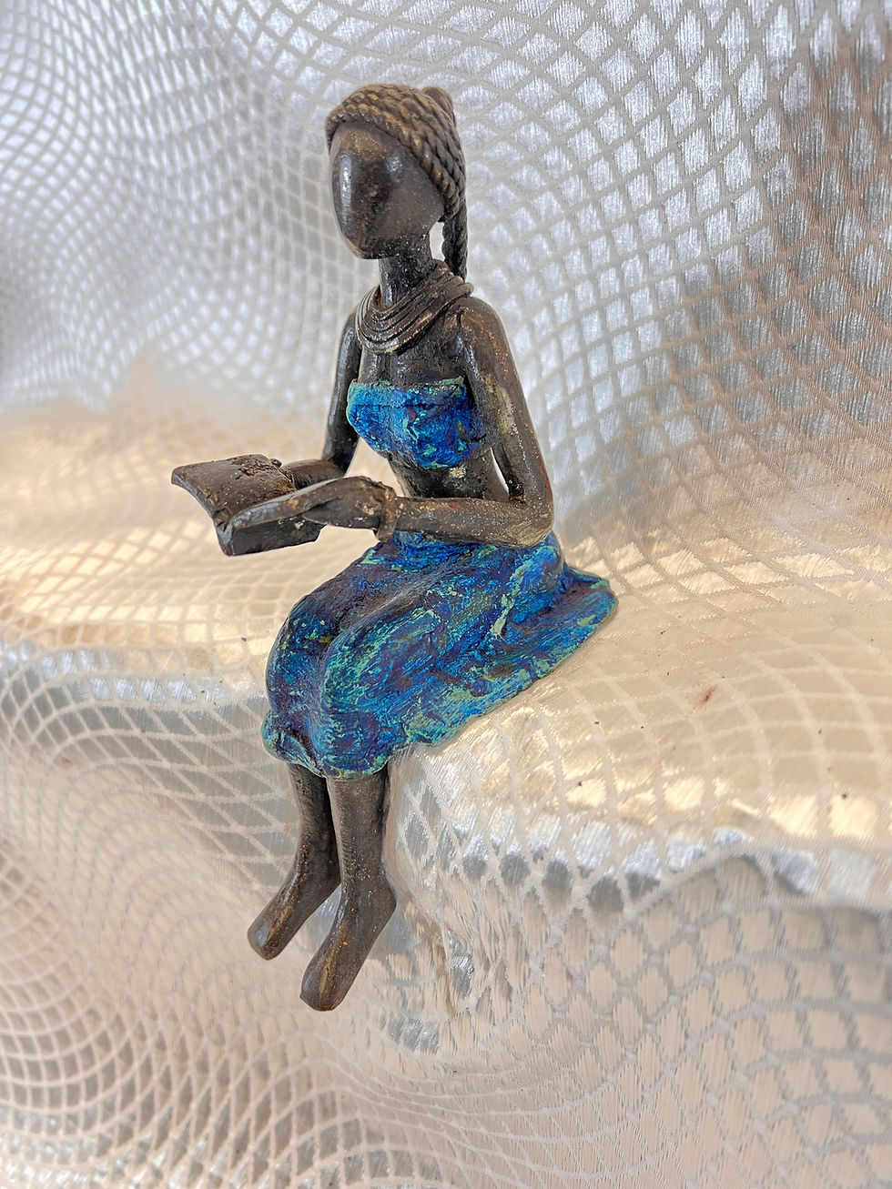 Miniature : La Femme assise en bleu - Statue en bronze