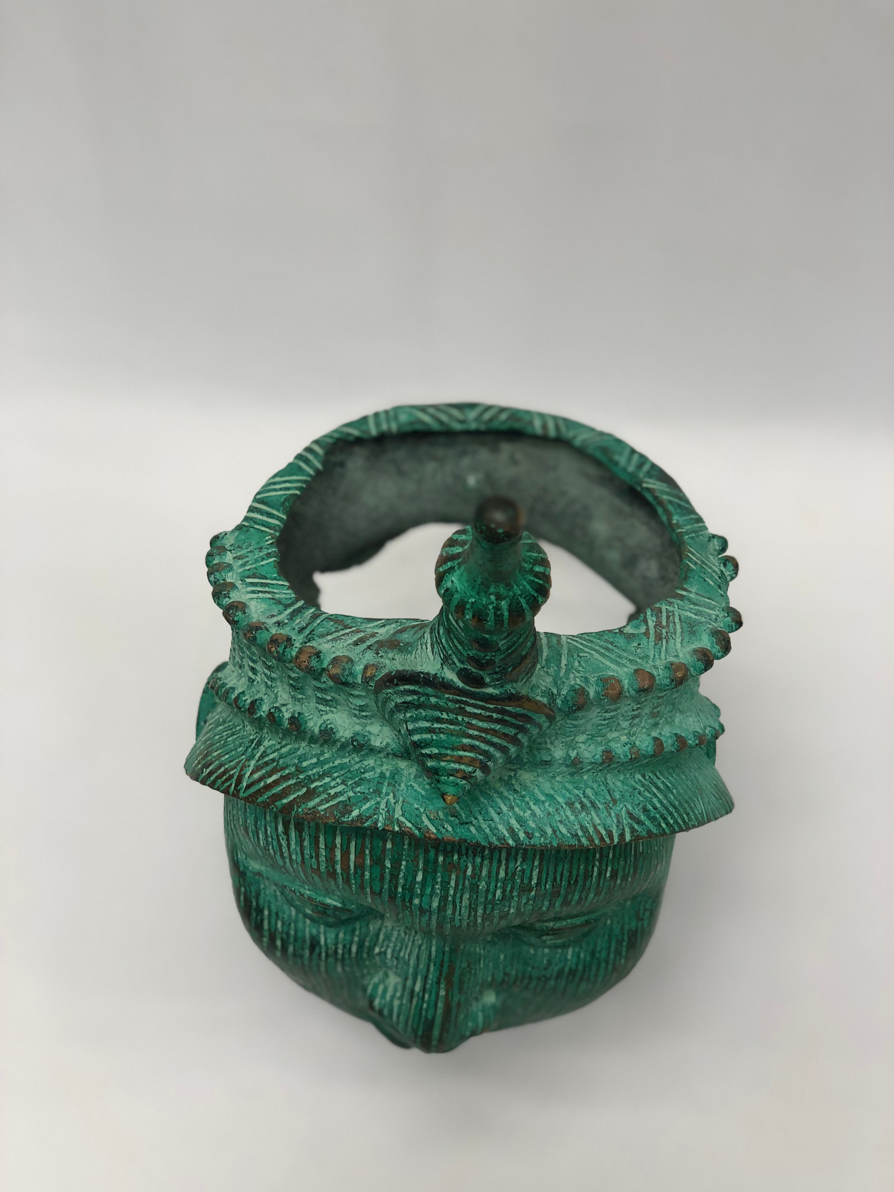 Tête Ife en bronze, verte - AWA