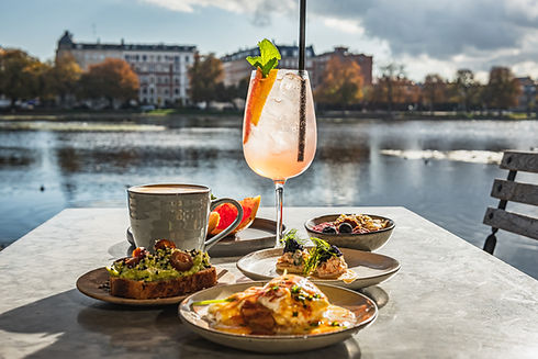 Lækker brunch opsætning på Livingstone CPH - på bredden af Sortedam sø i hjertet af Københ