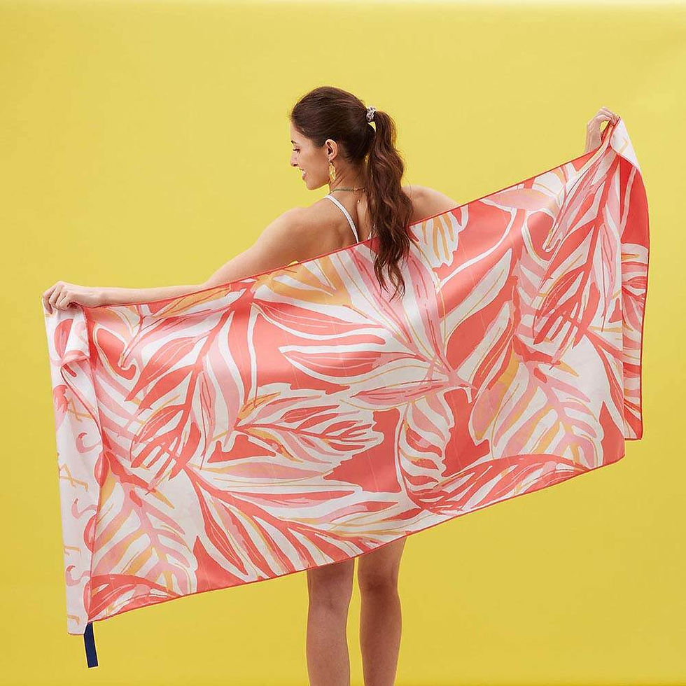 Thumbnail: Flamingo Pink Reversible Beach Towel