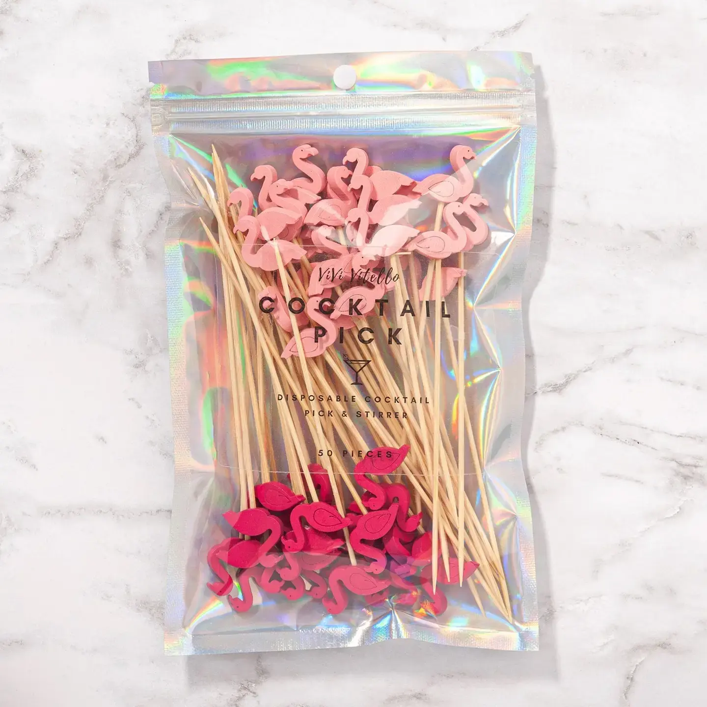Flamingo Cocktail Picks, Set of 50
