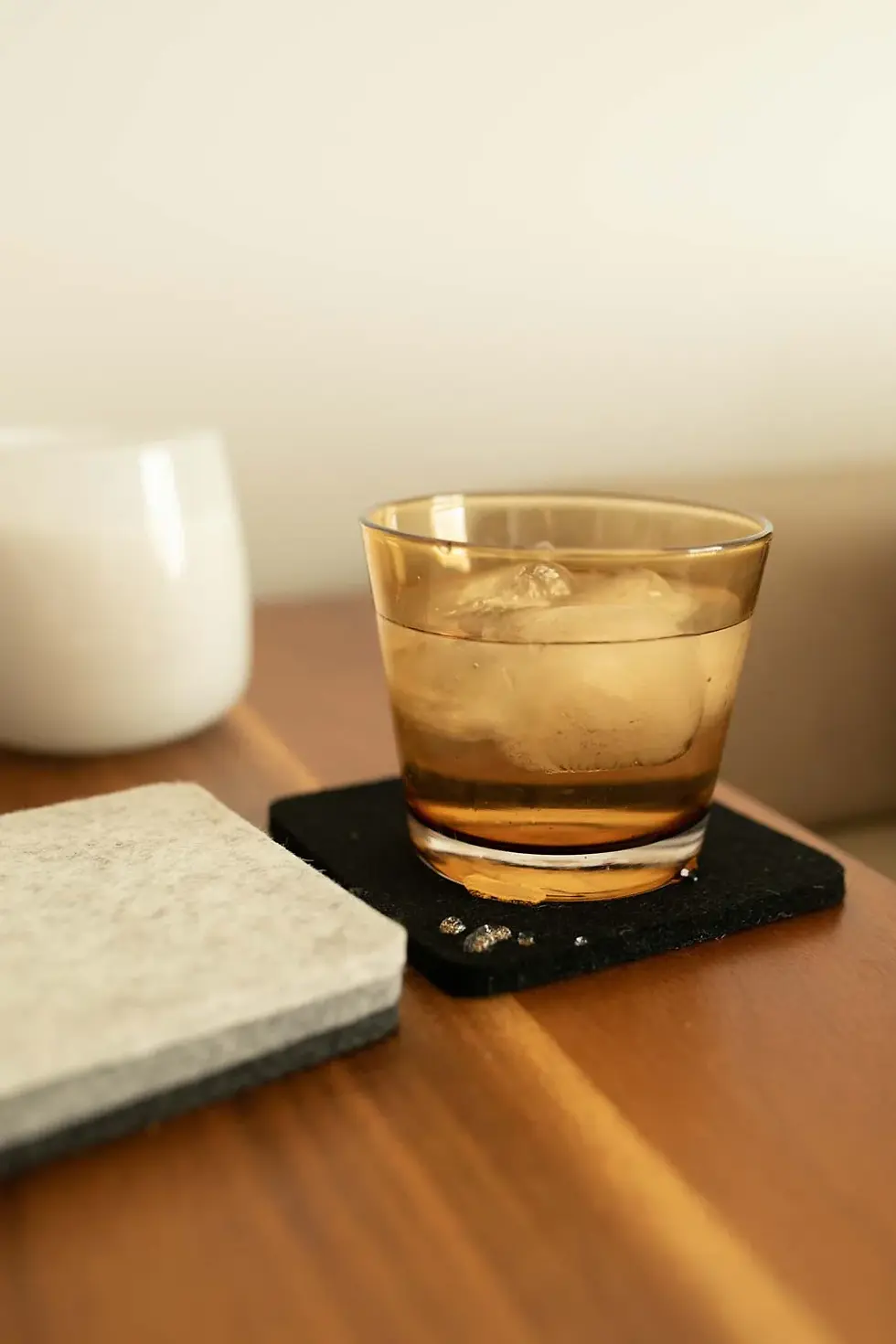 Thumbnail: Bierfilzl Merino Wool Felt Square Coaster Multi 4 Pack